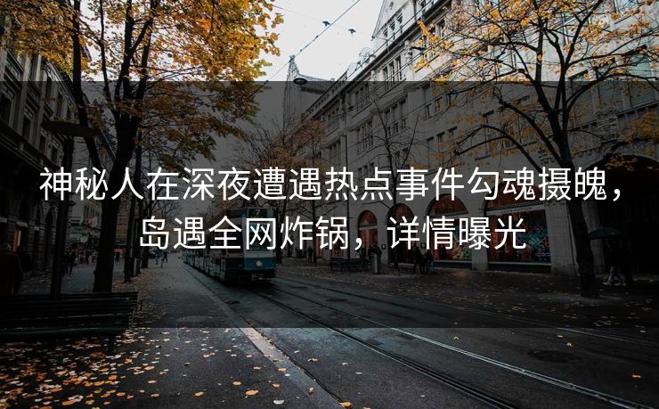 神秘人在深夜遭遇热点事件勾魂摄魄,岛遇全网炸锅,详情曝光 神秘人在深夜遭遇热点事件勾魂摄魄,岛遇全网炸锅,详情曝光
