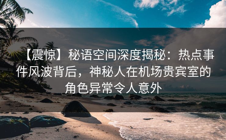 【震惊】秘语空间深度揭秘：热点事件风波背后，神秘人在机场贵宾室的角色异常令人意外